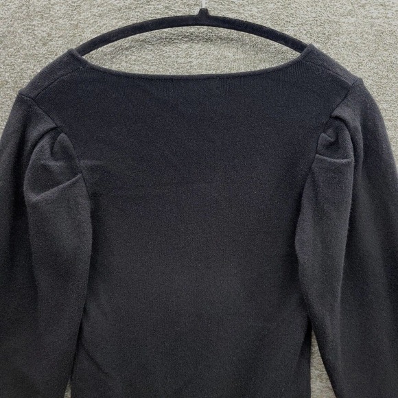 Lea + Viola Women's Medium Ribbed Puff Sleeve Pullover Sweater NWT (MSRP $110) - Picture 5 of 12